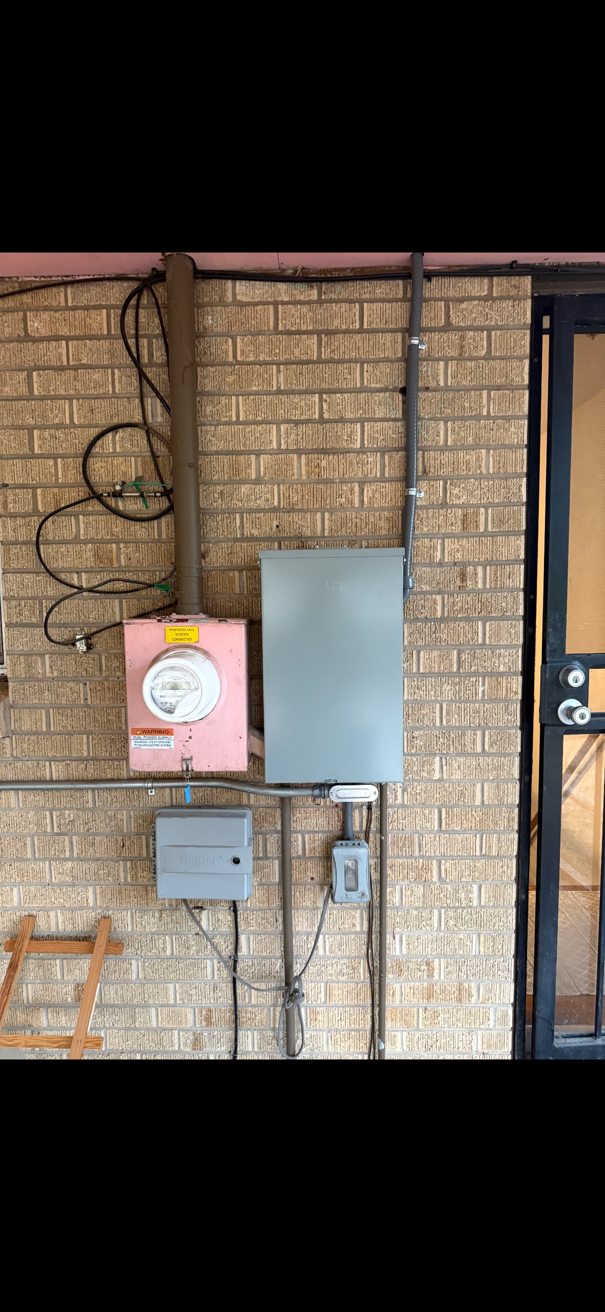 New meter and panel after replacement