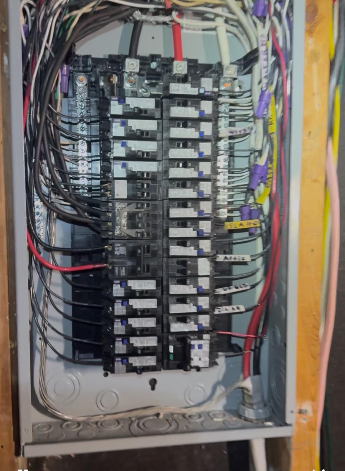 Finished breaker panel upgrade